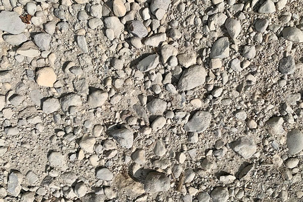 crushed concrete rock